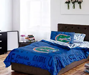 Florida Gators NCAA TWIN Comforter & Sheet Set (4 Piece Bed In A Bag)