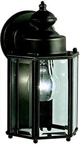 Kichler 9618OZ Patio Wall Sconce Lantern Outdoor Lighting, Bronze 1-Light (6" W x 11" H) 100 Watts