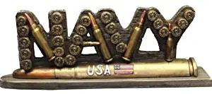 NAVY BULLET SIGN Gauge Bullets and Shell Figurine Plaque Collectors Home Decor Show Piece Salute the Braves