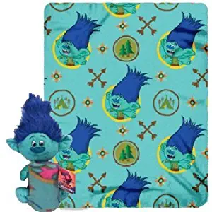 DreamWorks Trolls Branch Fleece Throw Blanket and Cuddle Plush Toy - Kids