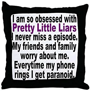 Pattebom Home Decor Obsessed with Pretty Little Liars Canvas Pillow Covers 18 x 18 Decorative Farmhosue Decor Throw Pillows with Zip Couch Cushion Covers Funny Gifts