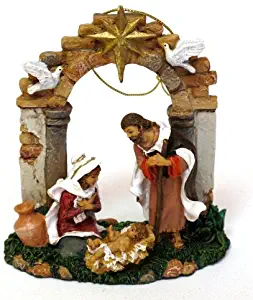 Nativity Figurines Precious Moments of Holy Family Baby Jesus Mary Joseph Statue Christmas Centerpiece Outdoor Garden Scene Decorations