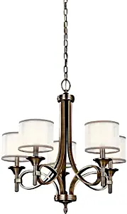 Kichler 42381AP Lacey Chandelier 5-Light, Antique Pewter