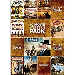 10-Movie Western Pack, Vol. 2 Nothing Too Good For a Cowboy / Kid Vengeance / Cowboys Don't Cry / Pony Express Rider / Gun and the Pulpit / Death Rides a Horse / God's Gun / Ned's Blessing / Against Sky