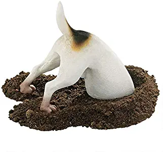 Design Toscano QL6522 Terrence The Terrier Digging Pet Dog Garden Statue, 12 Inch, Full Color