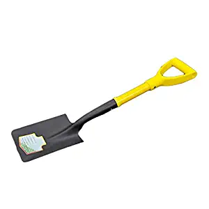 Mini Portable Gardening Tool Metal Head Shovel Plant Garden Soil Raising Tool Black-Yellow A-Square Head Shovel (A-Square Head Shovel)