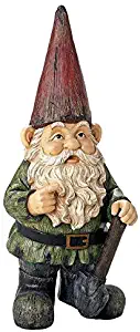 Design Toscano AL50726 Gottfried The Gigantic Gnome Outdoor Garden Statue, Full Color