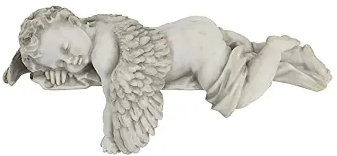 Design Toscano Sleepy Time Baby Angel Napping Shelf Sitter Statue, 12 Inch, Single