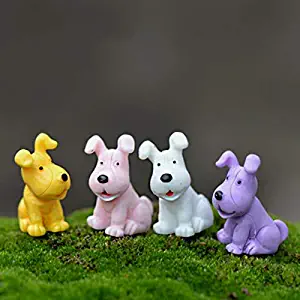 Decal Others - 4 Pieces Mini Dog Pet Model Small Statue Figurine Micro Crafts Ornament Miniatures Boy DIY Home Garden Decor Doll Farm 1 Pcs - Lab Dog Statue