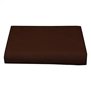 Best-Bedding 1 PCs Fitted Sheet California King Size Chocolate Solid 500 TC 100% Cotton Perfectly fit 15" Drop Mattress.