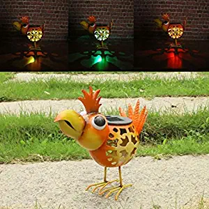 Animal Solar Lights,Metal Birds Garden Ornaments,Solar Yard Ornaments for Flowerbed Decorations and Lawn Yard Garden Décor