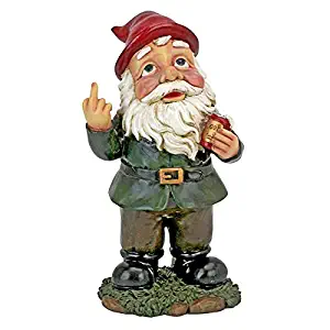 Design Toscano QL1530771 Foul Finger Tipsy Tim Beer Garden Statue Gnome, One Size, Multi-Color