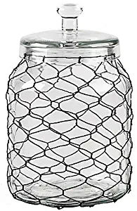 Chicken Wire Wrapped Clear Canister (105 OZ.)