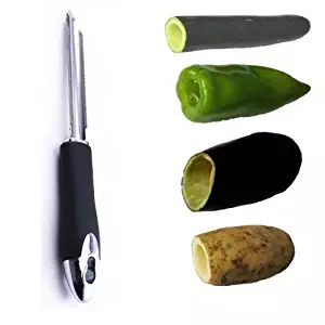 Jalapeno Chili Pepper Corer Stainless Steel Zucchini Cucumber Corers Special Kitchen Gadgets With Serrated Edge Easy Remove The Seeds Of Your Veggies & Fruits