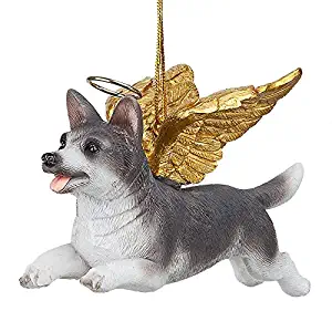 Christmas Tree Ornaments - Honor The Pooch Siberian Husky Holiday Angel Dog Ornaments