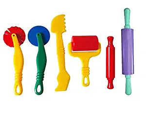 Fashionclubs 6pcs/set Plastic Art Clay and Dough Playing Tools Set For Children Ages 3 And Up