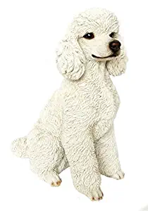 Dog - Poodle Sitting - White Statue