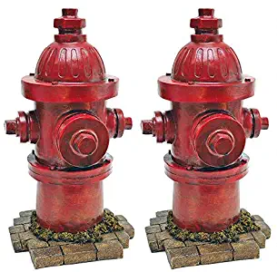 Design Toscano "Dog's Best Friend" Fire Hydrant Statue, Set of Two