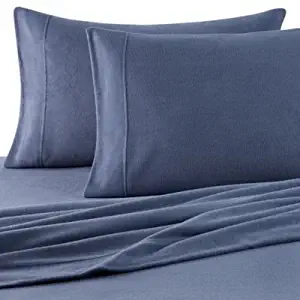 Oversized Berkshire Microloft Softer Sleep Sheet Set (Blue, Queen)