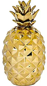 Home Essentials 11 inches Height Gold Metallic Pineapple