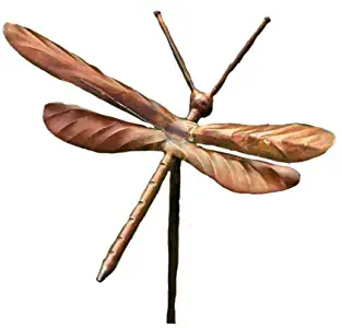 Ancient Graffiti Flamed Copper Dragonfly Garden Ornament