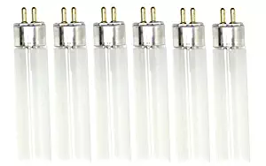 (6 Pack) F13T5/CW - T5 Fluorescent 4100K Cool White - 21" Linear - 13 Watt T5 - under the Counter Light Bulbs