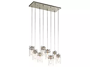 Kichler 42890NI Brinley Chandelier, 8 Light Incandescent 800 Total Watts, Brushed Nickel