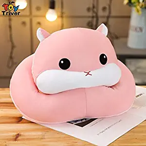 PUNIDAMAN 40Cm Hamster Mouse U S Neck Pillow Rest Plush Toy Triver Office Nap Desk Travel Cushion Girlfriend Gift Drop Shipping Must-Have Friendship Gifts Girl S Favourite Superhero Childhood Dream