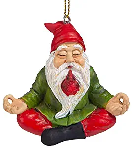 Christmas Ornament - Garden Gnomes Figurine - Zen Garden Gnomes - Meditating Gnome Statues