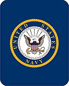 Regal Comfort US Navy Emblem Medium Weight Mink Blanket Officially Licensed by US Navy