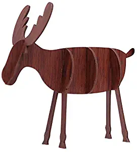 Professional Handmade Wooden Reindeer Decoration Creative Natural Wood Elk Table, Deer Christmas Ornaments - Wooden Reindeer Ornament, Reindeer Christmas Ornament, Reindeer Statues, Wood Reindeer