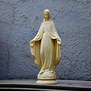 Inveroo Immaculate Conception Resin Crafts Statues of Christian Characters Home Desk Decoration Laser Cube Engraver