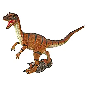 Design Toscano JQ7803 Velociraptor Scaled Dinosaur Statue, Full Color