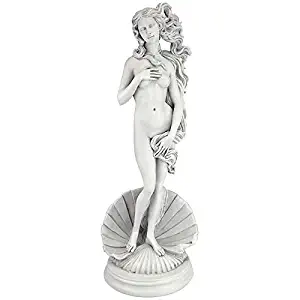 Design Toscano Birth of Venus Greek Goddess Statue, 23 Inch, Polyresin, Antique Stone