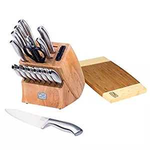 Chicago Cutlery Insignia Steel High-Carbon Stainless Steel Knife Block Set with Cutting Board (19-Piece)