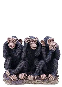 Hi-Line Gift 68410 Monkeys - See & Hear & Speak No Evil Statue