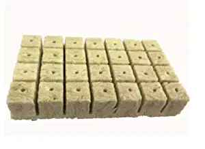  (1.5 Inches) Rockwool/Stonewool Grow Cubes Starter Sheets for Cuttings, Cloning, Plant Propagation, Seed Starting Hydroponic Grow Media Growing Medium for Vigorous Plant Growth (28)