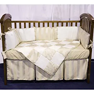 Baby Doll Bedding Gold Sensation Mini Crib/Port-a-Crib Set, Gold