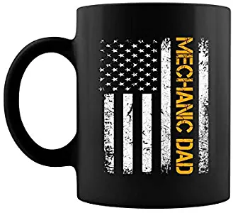 Vintage Usa Mechanic Dad American Flag Funny Father’s Day Coffee Mug 11 Oz