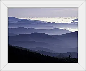 CANVAS ON DEMAND Great Smoky Mountains National Park, Southern Appalachian Mountains at Dawn White Framed Art Pr.