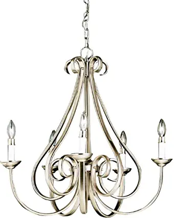 Kichler 2021NI Dover Chandelier 5-Light, Brushed Nickel