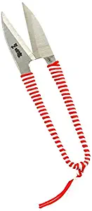 Kotobuki Traditional Japanese Thread Scissors, Red and White Wrapped Handle