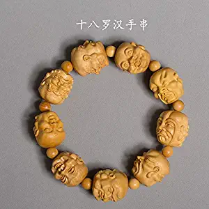 TULLE HOT- Necklaces & Bracelets - Wood Buddha Statue Carved Wooden Ornaments Crafts Men and Women Beads Hand Chain Bracelet Craftsmen Statues for Decoration - - 1 Pcs