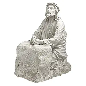 Design Toscano Jesus in the Garden of Gethsemane Religious Garden Statue, 23 Inch, Polyresin, Antique Stone