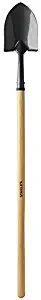 Stanley Garden BDS7117 Accuscape Hardwood Long-Handle Round Point Shovel, Black