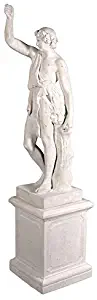 Design Toscano Hercules with Nemean Lion Pelt Garden Statue, Statue with Plinth