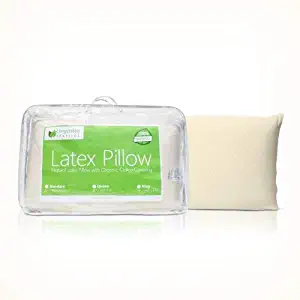 All Natural Premium Latex Pillow with Organic Covering - Queen Medium Firm