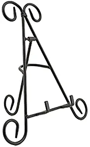 Adorox (12" Black Iron Display Stand Easel Holds Cook Books, Plates, Pictures & More! (Black (1 Stand))