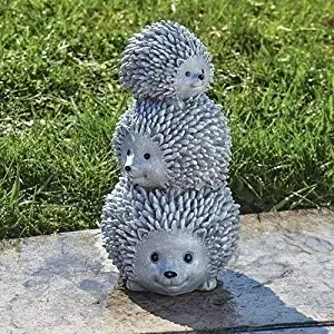 Garden items Hedgehogs Garden Statue, one Size, Light Gray