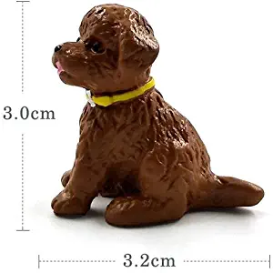 Decal Cat & Dog - 1Pc Playing Dog Figurine Miniature Lifelike Puppy Animal Decoration Mini Fairy Garden Cartoon Statue Craft Home Car Ornament 1 Pcs - Mini Dog Statue